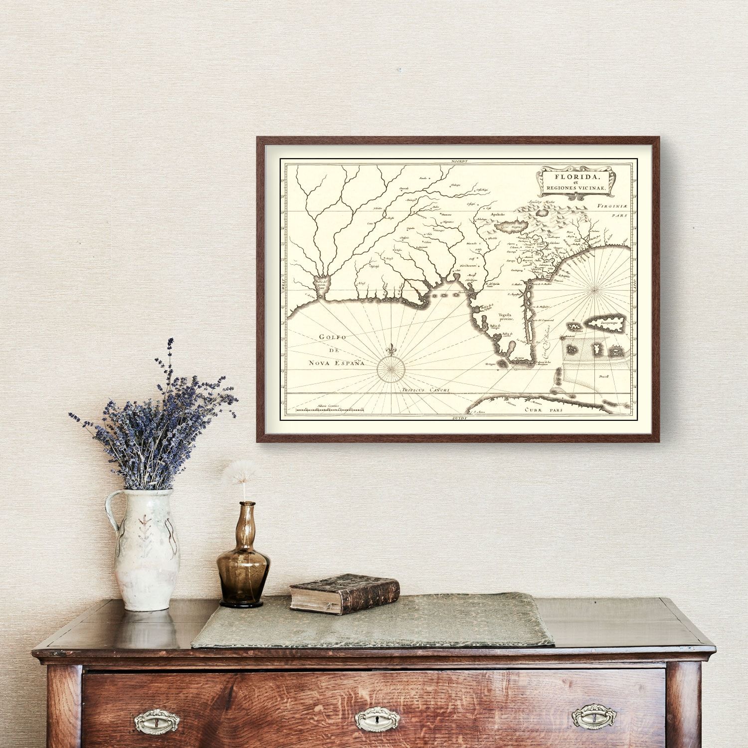 Vintage Map of Florida 1834