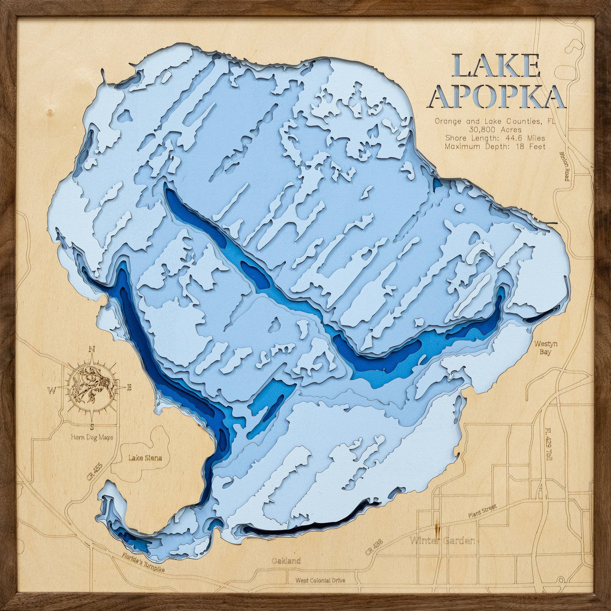 Lake Apopka in Orange and Lake Counties, Florida